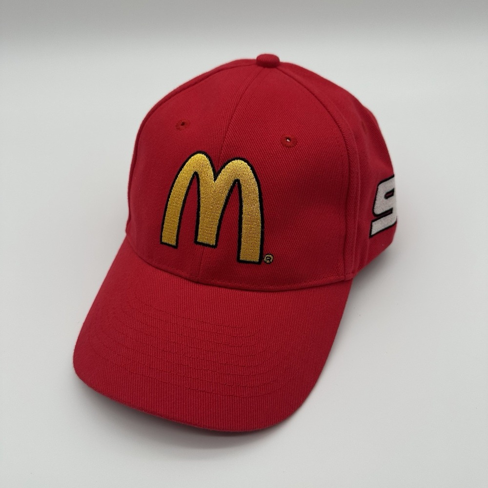 NASCAR Team McDonald's Racing #9 Adjustable Cap Hat Red Golden Arches Stitched